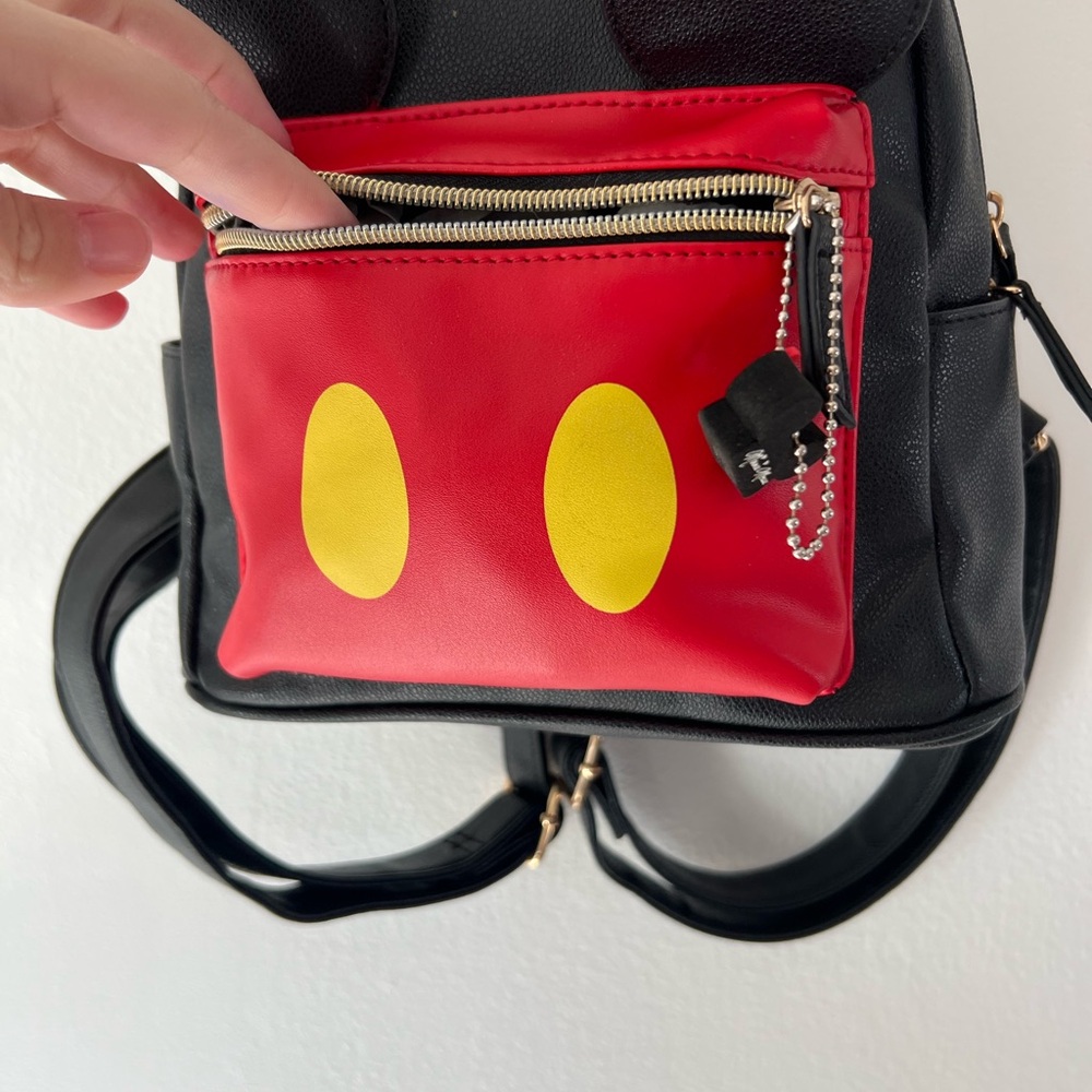 Disney Dani By Danielle Nicole Black Mickey Mouse Mini‎ Backpack With Mouse Ears - Picture 3 of 13